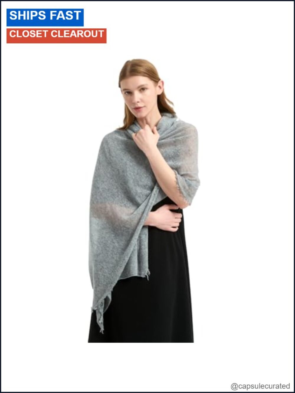 100% Cashmere Wrap Women Pashmina Shawl Evening Dress 79x27 Lightweight